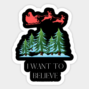 i want to believe santa Sticker